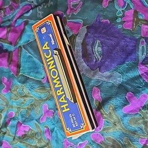 Toysmith Metal Harmonica 10 Hole Blue
